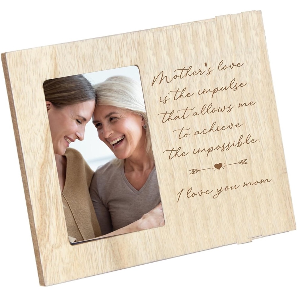Wooden Rustic Vintage Photo Frame Personalized For Mom Gift For Moms - Picture 5 of 8